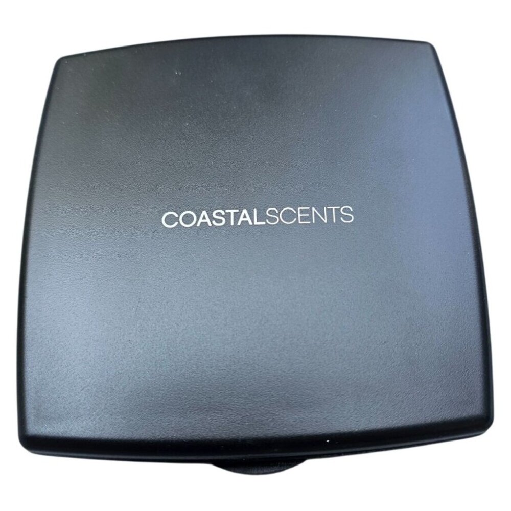 Coastal Scents Empty Custom 4 Pan Eyeshadow Palette Mirror Brush Never Used